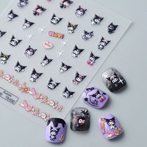 Nail Sticker Ideas, Sticker Nail Art, Large Dog Clothes, Tips Nails, Country Nails, Manicure Tips, Nail Art Sticker, Kawaii Gifts, Hello Kitty My Melody