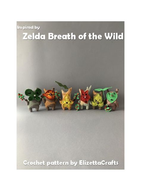 Korok Crochet Pattern Free, Zelda Crochet Patterns Free, Legend Of Zelda Crochet, Crochet Zelda, Zelda Crochet, Amigurumi Car, Crochet Characters, Crochet Geek, Zelda Breath Of The Wild