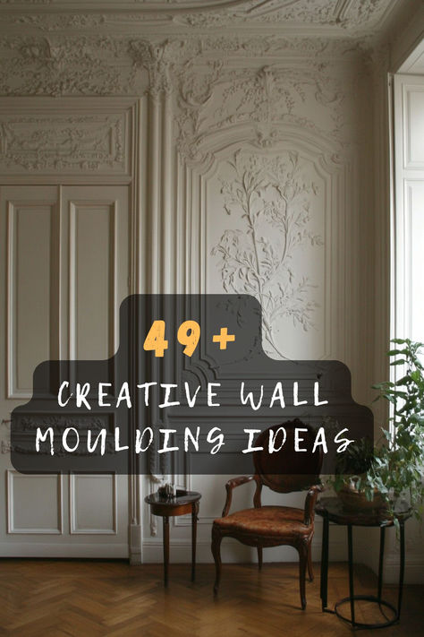 Revamp your walls with these 49 creative moulding ideas that add depth and elegance to any room. From classic paneling to modern geometric patterns, these designs elevate your interiors with style and sophistication. Discover how to incorporate moulding to enhance your home's character. Click to explore these inspiring ideas! 🏠🖼️ #WallMoulding #InteriorDesign #HomeDecor #StylishSpaces #ElegantInteriors #RoomMakeover #DecorInspiration Moulding On Angled Wall, Wall Moulding Patterns, Wall Moulding With Sconces, Wall Remodeling Ideas, Picture Frame Molding Wallpaper, Bedrooms With Molding, Accent Wall Moulding Ideas, Picture Moulding Bedroom, Decorating Curved Walls