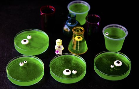 Petri Dish Jelly Shots with Tequila - Sweet ReciPEAs Gummy Worm Jello Shots, Petri Dish Jello Shots, Jello Shots With Tequila, Shots With Tequila, Tequila Jello Shots, Halloween Shots, Jell O Shots, Cooking Projects, Spider Cupcakes