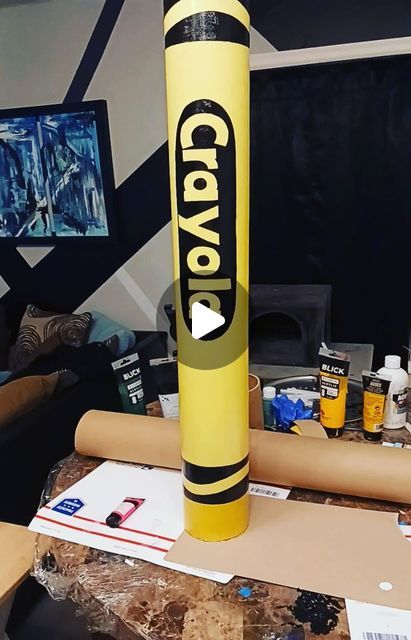 Natasha Nicole Taylor on Instagram: "The latest edition of giant things. This took all day. My back hurts and I'm tired. Lol #giant #Crayola #crayon #art #artist #fun #crafts #artwork #huge #big #supersized" Giant Crayon, Back Hurts, Im Tired, Crayon, It Hurts