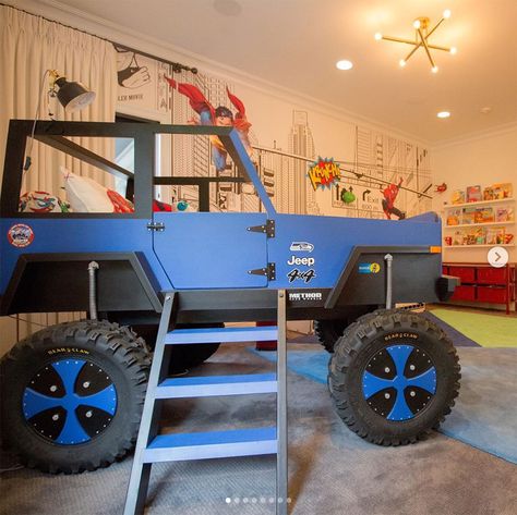 Pregnant Ciara Shows Off Son's 'Big Boy Room' (with a Jeep Bed!) and Daughter's Serene Nursery Jeep Bed, Serene Nursery, Egg Shaped Chair, Personalized Bedroom, Cars Room, New Sibling, Rv Decor, Boys Bedding, Toddler Bedrooms