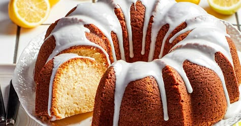 Kardea Brown's Lemon-Lime Soda Cake with Vanilla Glaze | PEOPLE.com Moroccan Cake, Moroccan Desserts, 7 Up Cake, Lemon Cake Easy, Soda Cake, Lemon Soda, Brown Recipe, Lemon Drizzle Cake, Drizzle Cake