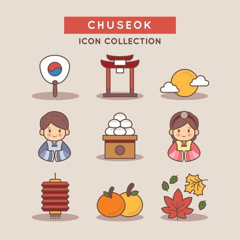 Chuseok The Major Harvest Festival in Korea Chuseok Festival, Korean Culture Illustration, Korean Festival Poster, Korea Lantern Festival, Chinese Mid Autumn Festival Illustration, Harvest Festival, Cityscape Photos, Logo Banners, Heart With Arrow