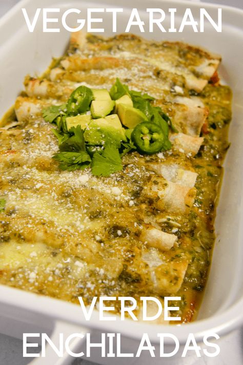 Salsa Verde Vegetarian Enchiladas, Spinach Black Bean Enchiladas, Vegan Veggie Enchiladas, Black Bean Enchiladas Verde, Enchilada Verde Recipe Vegetarian, Enchiladas Verdes Vegetarian, Vegetarian Verde Enchiladas, Spinach And Black Bean Enchiladas, Vegetarian Chile Verde