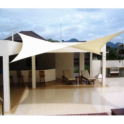 Unique Strengthen A-Ring & Advanced steel wire reinforced string, The string is made of high quality metal, perfect to support large size sun shade sail. | Yunni Ring Reinforcement Large Sun Shade Sail Rectangle Super Heavy Duty Strengthen Durable in Brown, Size 288.0 W x 240.0 D in | Wayfair Ideas Terraza, White Pergola, Pergola Swing, Sun Shade Sail, Garden Canopy, Shade Sails, Patio Canopy, Sun Sail Shade, Patio Shade