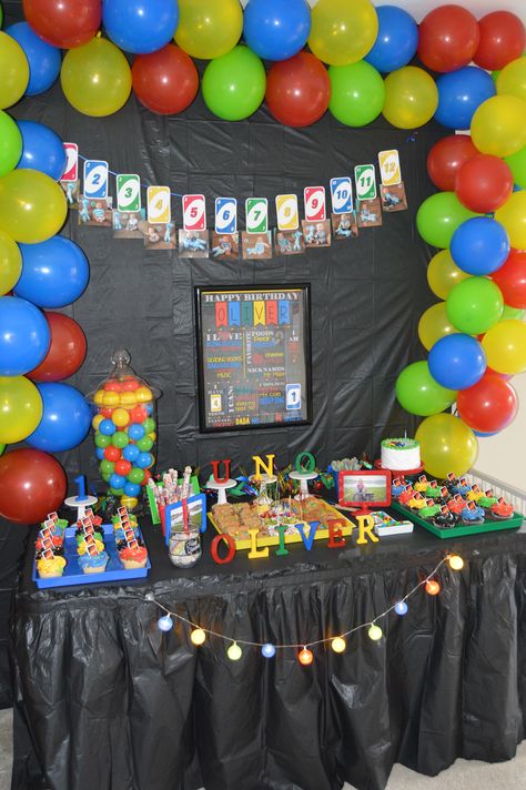 Uno Party Uno Game Party Ideas, Uno Party Theme, Uno Party Ideas, Uno Cake Ideas, Uno Party Decorations, Uno Birthday Party Theme Decoration, Uno Themed First Birthday Boys, Uno Decorations Ideas, Uno First Birthday Party Boy