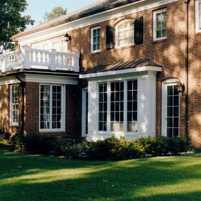 boxed bay window Exterior Facelift, Bay Window Exterior, Box Bay Window, Window Design Ideas, Bay Window Design, Deck Addition, Colonial House Exteriors, Box Window, Barn Renovation