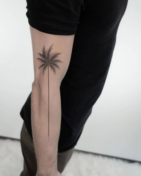 Again Tattoo, Needle Palm, Phoenix Tattoo For Men, Travel Tattoo Ideas, Beachy Tattoos, Tree Tattoo Men, Tattoo Samples, Travel Tattoos, Tree Tattoos