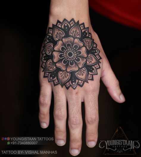 Mandala tattoo design on hand  Mandala tattoo design Mandala Tattoo On Hand For Men, Hand Tattoos Mandala, Mandala Hand Tattoo Men, Mandala Tattoo On Hand, Hand Mandala Tattoo, Lotus Hand Tattoo, Mandala Hand Tattoo, Design On Hand, Geometric Tattoo Hand