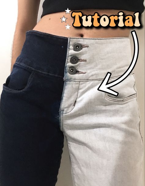 Tutorial de cómo decolorar tus jeans/ pantalones usando cloro. DIY trasforma tus jeans inspirado en un Tik Tok hack Ideas Para Pintar Pantalones, Clothing Clutter, Thrift Clothes, Tik Tok, Sketch Book, Pants, Clothes, Trousers