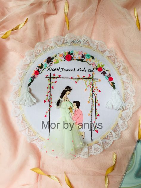 Baby Hoop Art, Pregnancy Embroidery, Marriage Painting, Marriage Frame, Couple Frame, Embroidery Line Art, Wedding Embroidery Hoop, Embroidery Hoop Decor, Hoop Decor