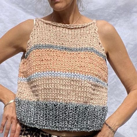 Knit Vest Top, Crochet Slipper Pattern, Handmade Knitwear, Slippers Pattern, September 10, Crochet Stitches Patterns, Crochet Slippers, Cotton Tank Top, Chunky Knits Sweater