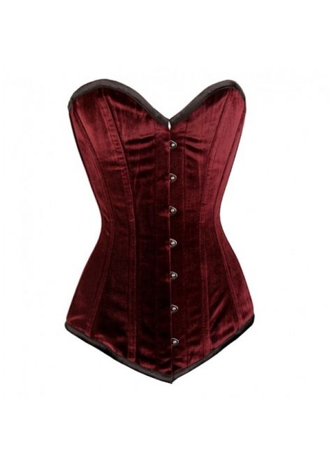 Burlesque Corset, Velvet Corset, Steampunk Corset, Steel Boned Corsets, Boned Corsets, Red Corset, Waist Training Corset, Overbust Corset, Corsets And Bustiers