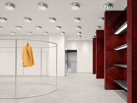 » Acne Studios by Christian Halleröd Acne Store, Balenciaga Store, Clothing Rack Display, Fashion Showroom, Store Design Boutique, Acne Studio, Bar Interior, Retail Store Design, Retail Design Blog