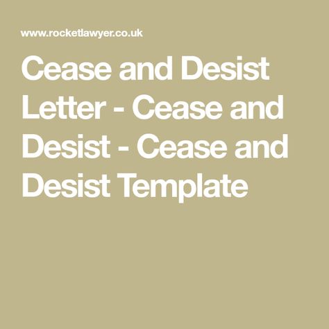 Cease And Desist Letters, Cease And Desist, Legal System, Interview Process, Legal Advice, Intellectual Property, Document Sharing, Letter R, Letter T