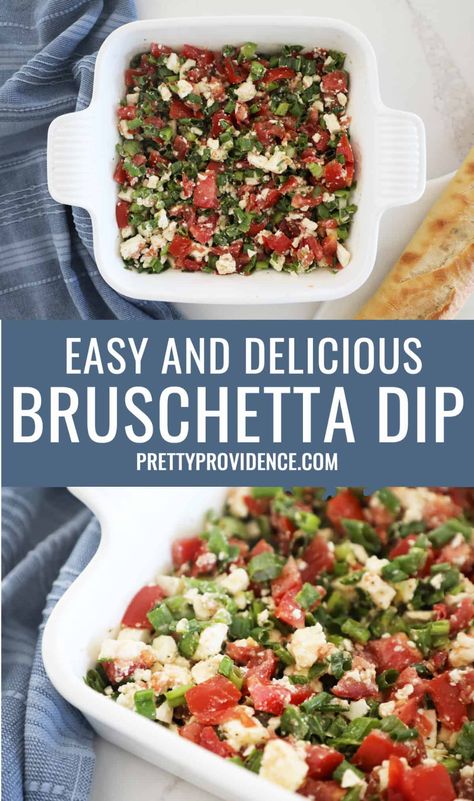 Bruschetta Dip Brushetta Appetizers, Bruchetta Appetizers, Healthy Bruschetta, Bruschetta Dip, Easy Bruschetta Recipe, Homemade Bruschetta, Bruschetta Appetizer, Easy Bruschetta, Dip Recipes Appetizers