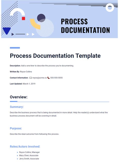 Process documentation template Process Documentation, Business Process Mapping, Business Strategy Management, Template Images, Process Map, Construction Business Cards, Business Process Management, Business Rules, Work Skills