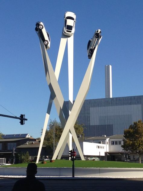 Porsche Museum, Stuttgart, Germany Stunt Ideas, Double Height Lobby, Car Stunt, Germany Aesthetic, Dynamic Architecture, Porsche Museum, Landscape Sculpture, Porsche Art, Ferdinand Porsche