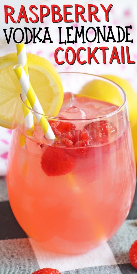 Vodka Raspberry Lemonade, Raspberry Lemonade Alcohol Drinks, Simply Raspberry Lemonade Cocktails, Drinks With Raspberry Liquor, Rasberry Drinks Alcohol, Vodka Lemon Cocktail, Raspberry Vodka Cocktails, Raspberry Lemonade Cocktail, Lemon Vodka Drinks