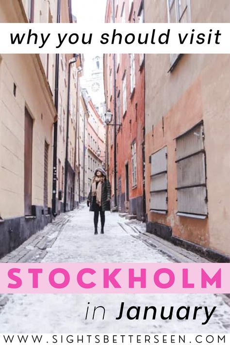 I went to Stockholm, Sweden in the winter and loved it! Here's why I'd recommend visiting in January, and what to do in Stockholm like walking around Gamla Stan and more. Read this post for the best things to do, even if there's snow! Stockholm Itinerary | Stockholm Travel | Stockholm Winter Travel #stockholmtravel Stockholm In January, Stockholm In February, Stockholm Snow, Stockholm Winter, Stockholm Metro, Stockholm Travel, Visit Stockholm, Visit Sweden, European Destination