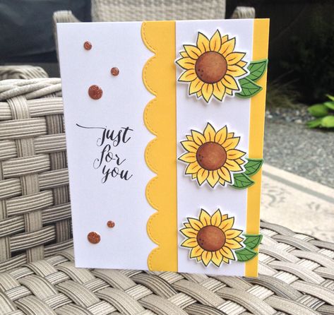 Just For You - RTS Folder Decorado, Retro Sketches, Flower Dies, Sunflower Cards, Daisy Cards, Clear Acrylic Stamps, Lawn Fawn Stamps, Cricut Cards, Spring Cards