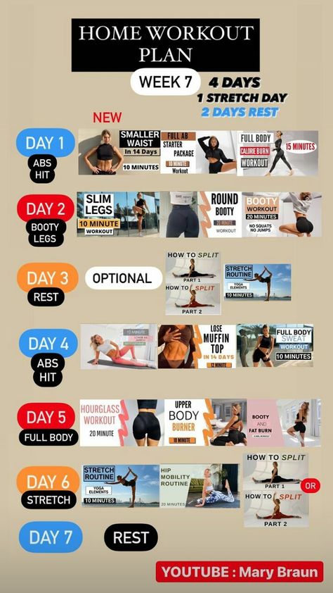 Mary Braun, Workout Routine Plan, 15 Minute Ab Workout, Full Body Workout Plan, Home Workout Plan, Small Waist Workout, Bum Workout, Youtube Workout, Squat Workout