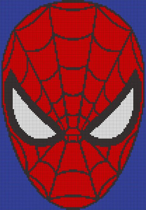 Alpha pattern #41240 | BraceletBook Spiderman Graphgan Crochet Patterns, C2c Spiderman Crochet Blanket, Crochet Blanket Spiderman, Spider Man Crochet Blanket, Spiderman Alpha Pattern, Crochet Grid Patterns, Hero Symbol, Spiderman Characters, Crochet Grid