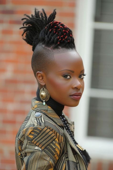 5 Trendy Side Shaved Hair Inspirations for a Fresh Look Mohawk Dreadlocks, Afro Hairstyles For Women, Undercut Braids, Side Shaved Hair, Instant Locs, Jamaica Style, Afro Hair Inspiration, Long Hair Looks, Locs Short