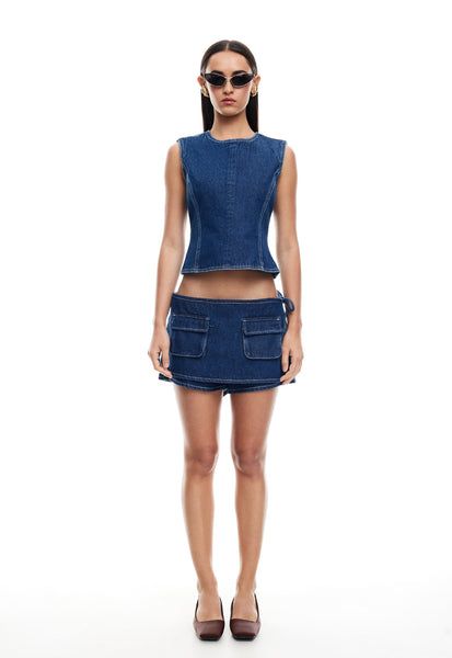 April Fashion, Jean Set, Denim Country Outfits, Matching Denim Set, Denim Co Ord, Blue Denim Festival Top, Light Blue Top Outfit, Denim Top Outfit Ideas, Denim Set