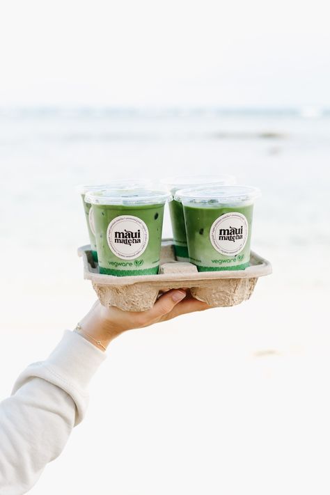 A matcha made in heaven 🍵 Here's how Maui Matcha uses their noissue packaging essentials to keep their drinks looking stylish and on-brand with every serving ✨ Read their feature here! Matcha Photoshoot, Matcha Cafe, Ceremonial Grade Matcha, Cocktail Photos, Matcha Drink, Matcha Benefits, E Photo, Iced Drinks, Coffee Cafe