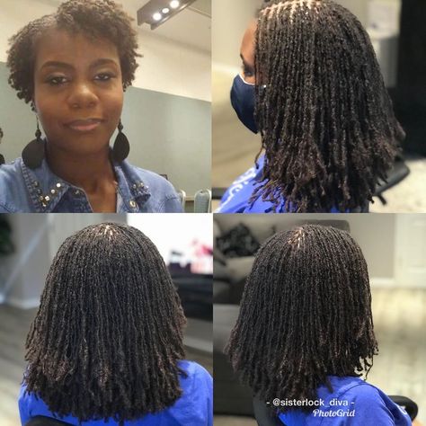 Starter Sisterlocks On Short Hair, Starter Sisterlocks, Short Sisterlocks, Sisterlocks Installation, Locs Journey, Natural Locs, Loc Inspiration, Short Locs, Micro Locs