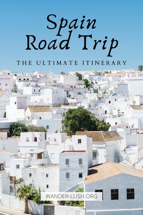 Plan your dream road trip through Spain with this epic Spain road trip itinerary! I’ll show you how to spend a perfect 3 weeks in Spain travelling from Barcelona to Seville, plus everything you need to know about renting a car to self drive in Spain. #Europe | Spain road trip | Spain travel | Where to go in Spain | Things to do in Spain | Driving around Spain Spain Road Trip Map, Spain Road Trip Itinerary, South Spain Road Trip, Where To Go In Spain, Spain Roadtrip, Andalucia Spain Travel, Spain Winter, Things To Do In Spain, Spain Honeymoon