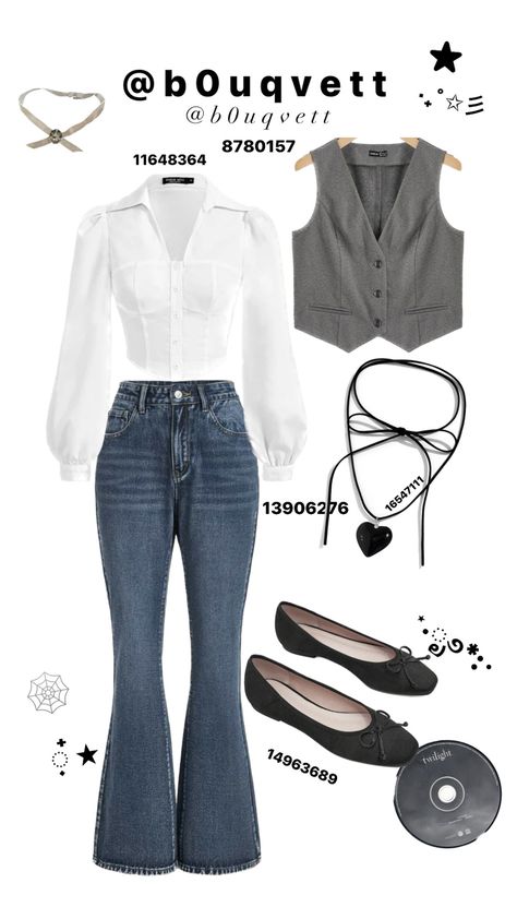 Shein Outfit Inspo With Code, Twilight Inspired Outfits Alice Cullen, Alice Cullen Style Outfits, Alice Cullen Outfits Aesthetic, Shein Id Codes, Shein Inspo Outfits, Shein Clothes Codes, Shein Outfits With Code, Shein Finds With Codes