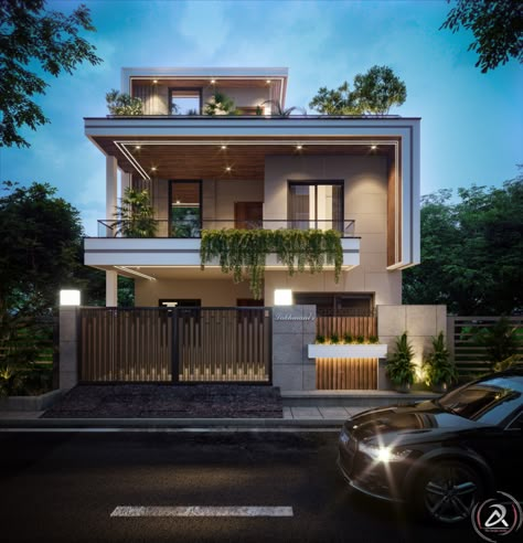 Minimal Bungalow Exterior, Minimal Elevation Design, Small Modern Bungalow House Design, North Facing House Elevation G+1, Residential Elevation, Residence Exterior, Classic Elevation, Indian House Exterior Design, Hospital Plans