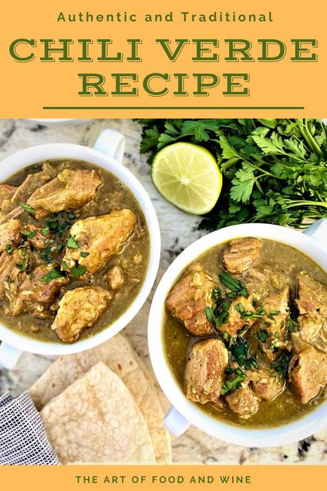 Authentic Chili Verde Recipe, Pork Chili Verde Recipe, Chili Verde Sauce, Pork Verde, Chili Verde Recipe, Chili Verde Pork, Tomatillo Sauce, Chili Verde, Verde Recipe