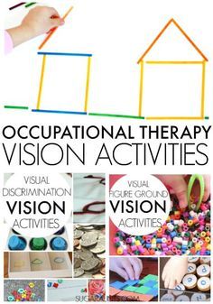 Occupational Therapy - The OT Toolbox Nystagmus Therapy, Occupational Therapy Bilateral Coordination Activities, Visual Processing Activities, Vision Therapy Activities, Visual Activities, Visual Motor Activities, Visual Perceptual Activities, Therapy For Kids, Occupational Therapy Kids