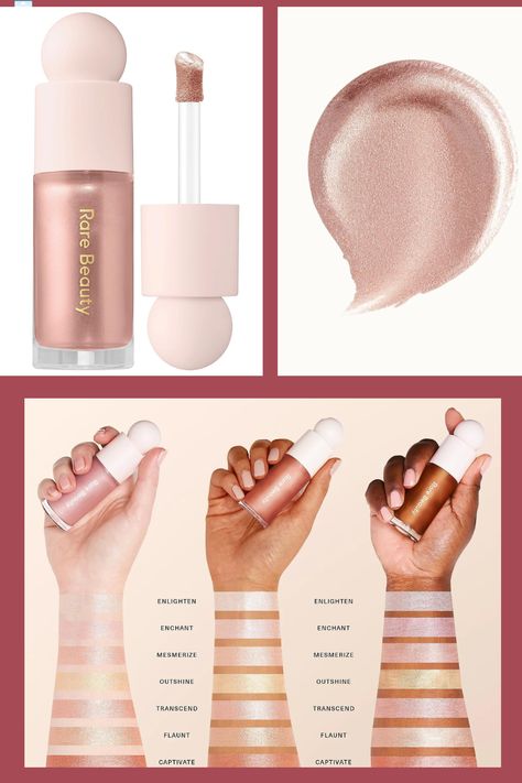 Rare Beauty Highlighter Mesmerize, Rare Beauty Highlighter, Positive Light Liquid Luminizer, Rare Beauty Positive Light, Liquid Luminizer, Rare Beauty By Selena Gomez, Liquid Highlighter, Luminizer, Fame Dr