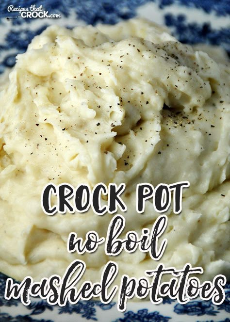 These Crock Pot No Boil Mashed Potatoes are so simple and let you make up delicious mashed potatoes without having to boil them first! #crockpot #crockpotrecipes #sidedish #side #slowcooker #slowcookerrecipes #holiday #holidayfood Delicious Mashed Potatoes, Crockpot Mashed Potatoes, Kraft Foods, Crock Pot Food, Baking Quotes, Mashed Potato Recipes, Pot Roast Recipes, Crockpot Slow Cooker, Salad Pasta