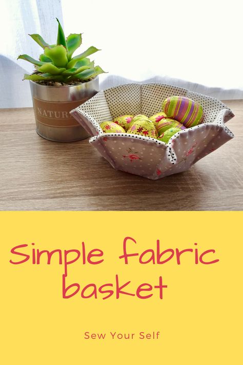 Fabric Basket Diy, Sewing Easter Projects, Diy Fabric Basket, Candle Making For Beginners, Rag Rug Diy, Rug Diy, Fabric Basket Tutorial, Chocolate Basket, Basket Tutorial