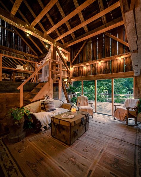 Converted Barn Homes, Converted Barn, Barn Renovation, Barns Sheds, Barn Conversion, Barn Style House, Cozy Place, Barn Style, Cozy Living Rooms