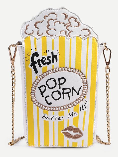 Novelty Purses, Funny Bags, Betsey Johnson Purses, Popcorn Bags, Betsey Johnson Handbags, Studded Purse, Unique Purses, White Handbag, Novelty Bags