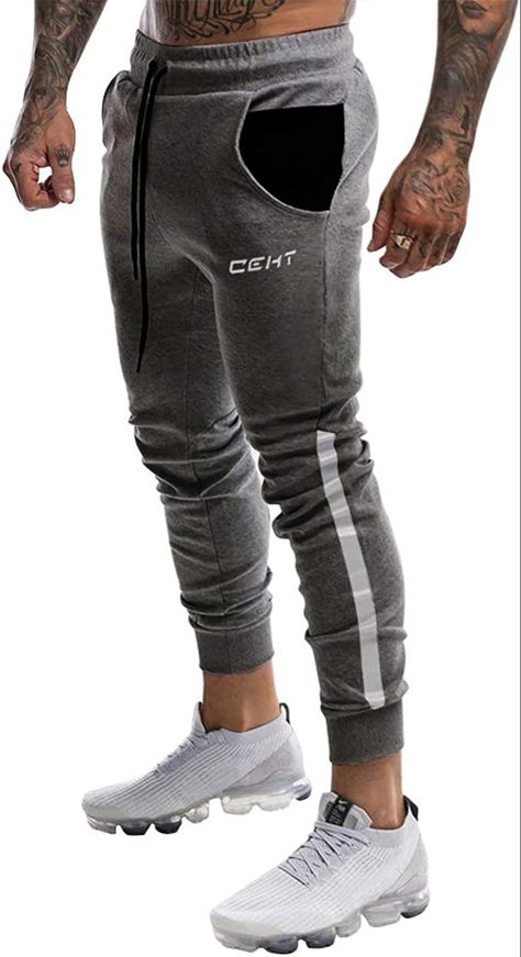 Wangdo Men's Slim Joggers Gym Workout Pants,Sport Training Tapered Sweatpants,Casual Athletics Joggers for Running Jogger Fashion, Tapered Sweatpants, Gym Wear Men, Athleisure Men, Slim Joggers, Gym Wear For Women, Gym Workouts For Men, Gym Outfit Men, Slim Fit Joggers