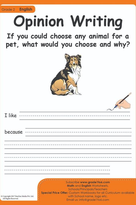 2nd Grade Opinion Writing, English Worksheets For Grade 1, English Writing Practice, Speaking Activities English, Worksheets For Grade 1, Free English Worksheets, Creative Writing Worksheets, English Creative Writing, Writing Practice Sheets