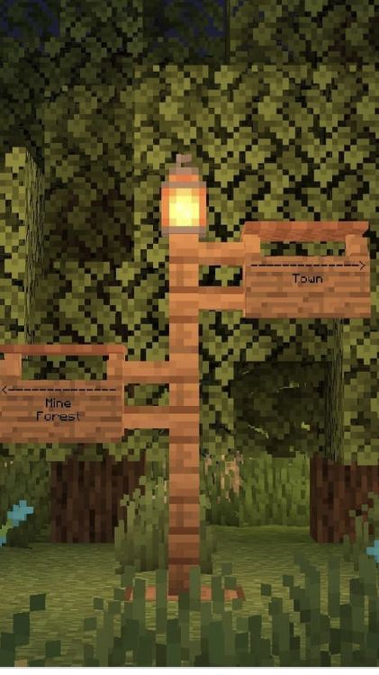 Minecraft Festival Ideas, Minecraft Hanging Sign Design, Dog Pen Minecraft, Village Path Minecraft, Doc Minecraft, Medieval Well Minecraft, Cute Minecraft Houses No Mods, Minecraft Arch Way, Strip Mine Entrance Minecraft