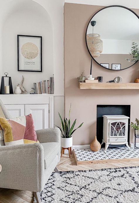 Scandi Boho Interior, Blush Pink Living Room, Scandi Living Room, Pastel Living Room, Casa Country, Nordic Living Room, Pink Living Room, Cosy Living Room, Living Room Scandinavian