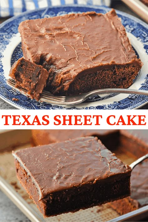 Texas Chocolate Sheet Cake, Chocolate Sheet Cake Recipe, Texas Sheet Cake Recipe, Texas Sheet, Easy Chocolate Desserts, Texas Sheet Cake, Chocolate Sheet Cake, Pinterest Challenge, Sheet Cake Recipes