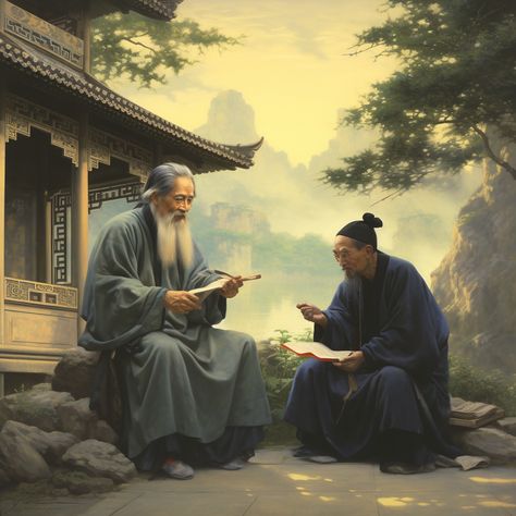 The Record of Two Scholars Practicing Taoism Daoism Aesthetic, Taoism Aesthetic, Sadhu Baba, Astro Pop, Stomach Tattoo, Buddha Canvas, Celtic Astrology, Japanese Artwork, Meditation Art