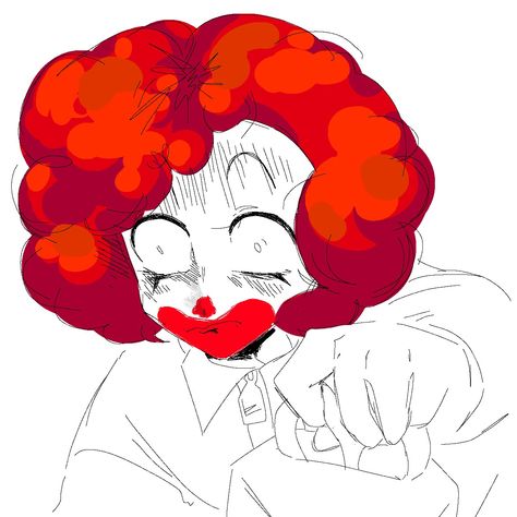 xD Ronald Mcdonald Fanart, Clown Stuff, Clown Art, Toys Food, Everything Everywhere All At Once, Cute Clown, Toy Food, Mental Disorders, Drawing Poses