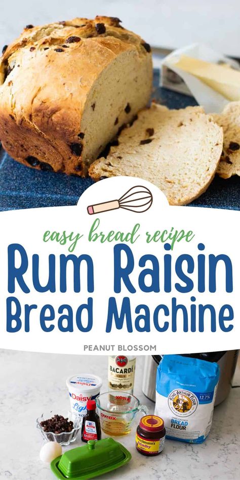 Bread Machine Raisin Bread Rum Raisin Bread, Raisin Bread Pudding, Beginner Baker, Bread Machine Recipe, Peanut Gallery, Raisin Recipes, Recipe For Beginners, Bread Maker Recipes, Family Projects